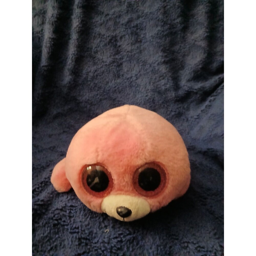 Ty Beanie Boos Pierre Pink Seal Plush Retired 2016 No Tag